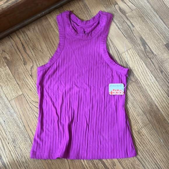 Free People Tops - Free People Movement Magenta Ribbed Tank, NWT
